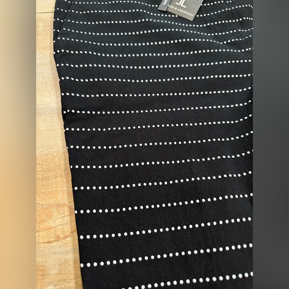 Jules & Leopold pull on capri stretch fitted dotted work business pants bottoms - Picture 2 of 16